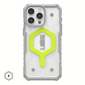 UAG รุ่น Pathfinder Clear Magsafe - เคส iPhone 15 Pro Max - สี Active Neon
