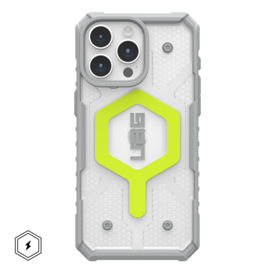 UAG รุ่น Pathfinder Clear Magsafe - เคส iPhone 15 Pro Max - สี Active Neon