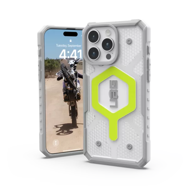 UAG รุ่น Pathfinder Clear Magsafe - เคส iPhone 15 Pro Max - สี Active Neon 23 UAG รุ่น Pathfinder Clear Magsafe - เคส iPhone 15 Pro Max - สี Active Neon