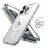 ESR รุ่น Classic Pro Case (HaloLock) - เซตเคสและฟิล์ม iPhone 15 Pro Max - สี Clear