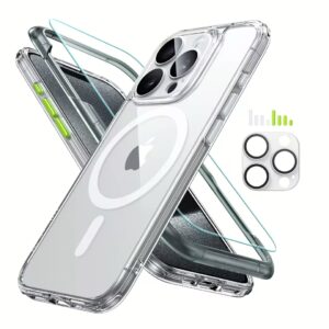 ESR รุ่น Classic Pro Case (HaloLock) - เซตเคสและฟิล์ม iPhone 15 Pro Max - สี Clear