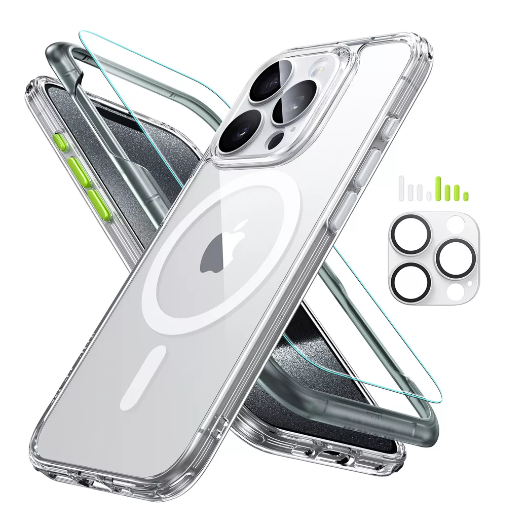 ESR รุ่น Classic Pro Case (HaloLock) - เซตเคสและฟิล์ม iPhone 15 Pro Max - สี Clear 16 ESR รุ่น Classic Pro Case (HaloLock) - เซตเคสและฟิล์ม iPhone 15 Pro Max - สี Clear