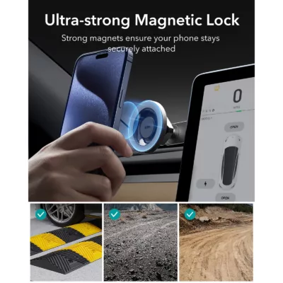 ESR รุ่น HaloLock Touchscreen Car Phone Mount - แท่นยึดโทรศัพท์ในรถ - สี Black