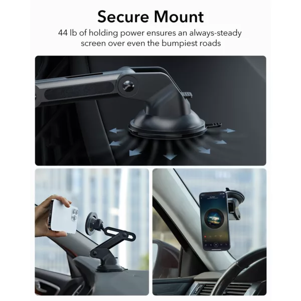 ESR รุ่น HaloLock Dashboard Car Phone Mount - แท่นยึดโทรศัพท์ในรถ - สี Black