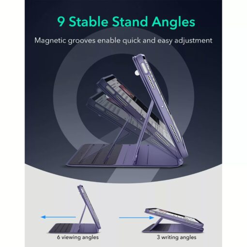 ESR รุ่น Shift Magnetic - เคส iPad Air 11" (2025/2024), iPad Air 10.9" (5th/4th Gen) - สี Purple - Image 4