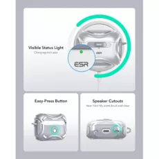 ESR รุ่น Cyber FlickLock Case (HaloLock) - เคส AirPods Pro 2/1 - สี White - Image 4