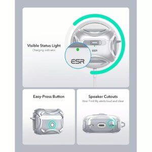 ESR รุ่น Cyber FlickLock Case (HaloLock) - เคส AirPods Pro 2/1 - สี White 12 ESR รุ่น Cyber FlickLock Case (HaloLock) - เคส AirPods Pro 2/1 - สี White