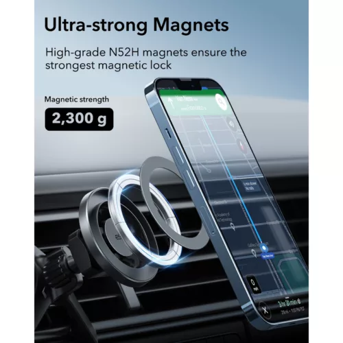 ESR รุ่น HaloLock Magnetic Car Phone Mount - แท่นยึดโทรศัพท์ในรถ - สี Black Carbon Fiber