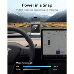 ESR รุ่น HaloLock (Qi2) Touchscreen Wireless Car Charger - แท่นชาร์จไร้สายในรถ - สี Black