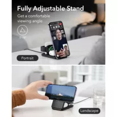 ESR รุ่น HaloLock (Qi2) 3-in-1 Travel Wireless Charging Set - แท่นชาร์จไร้สายแบบพกพา - สี Black