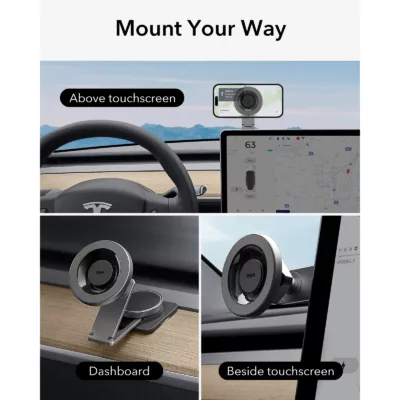 ESR รุ่น HaloLock Touchscreen Car Phone Mount - แท่นยึดโทรศัพท์ในรถ - สี Black