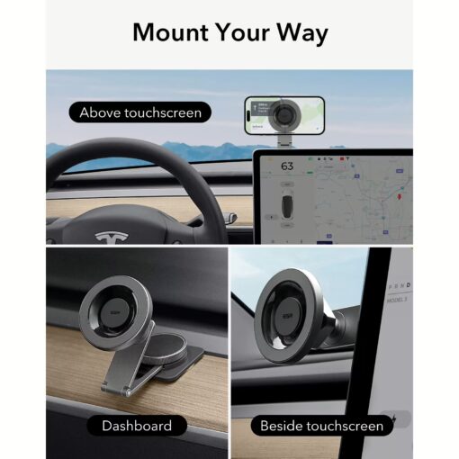 ESR รุ่น HaloLock Touchscreen Car Phone Mount - แท่นยึดโทรศัพท์ในรถ - สี Black - Image 3