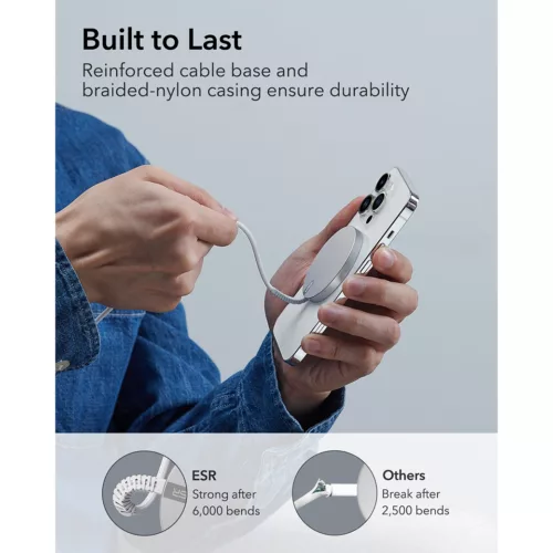 ESR รุ่น HaloLock (Qi2) Mini Wireless Charger Magsafe Supported - แท่นชาร์จไร้สาย - สี Silver