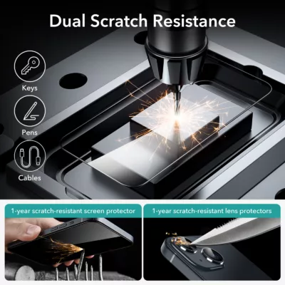 ESR รุ่น Tempered Glass Screen Protector - ฟิล์มกระจก iPhone 15 (1 Pack)