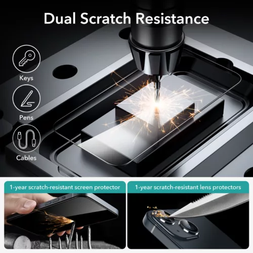 ESR รุ่น Tempered Glass Screen Protector - ฟิล์มกระจก iPhone 15 Plus (1 Pack)