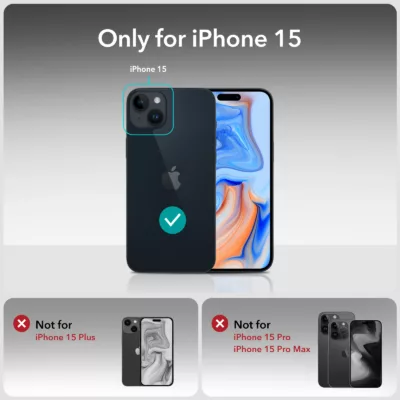 ESR รุ่น Tempered Glass Screen Protector - ฟิล์มกระจก iPhone 15 (1 Pack)