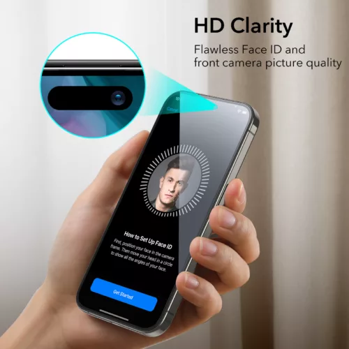 ESR รุ่น Tempered Glass Screen Protector - ฟิล์มกระจก iPhone 15 Pro (1 Pack)