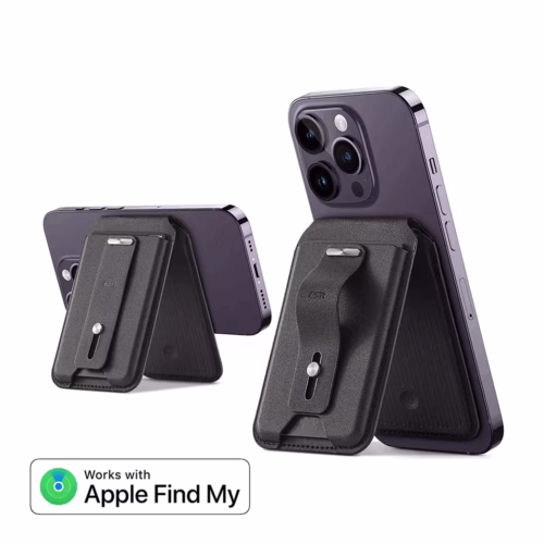 ESR รุ่น HaloLock Geo Wallet Stand - ที่ใส่บัตรติดหลังมือถือแบบตั้งได้ - สี Midnight Black
