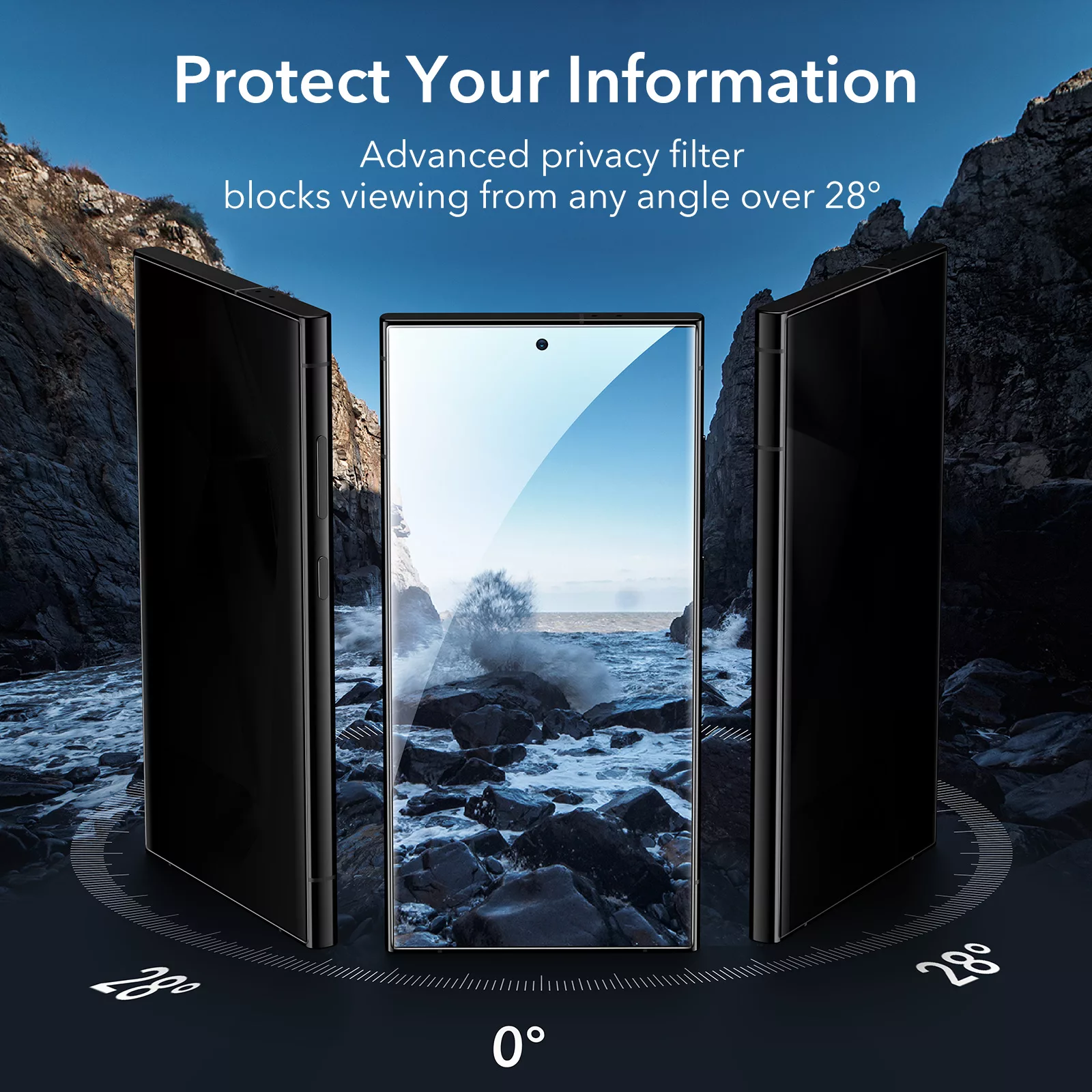 ESR รุ่น Tempered Glass Privacy Screen Protector - ฟิล์มกระจก Galaxy S24 Ultra (1 Pack) 17 ESR รุ่น Tempered Glass Privacy Screen Protector - ฟิล์มกระจก Galaxy S24 Ultra (1 Pack)