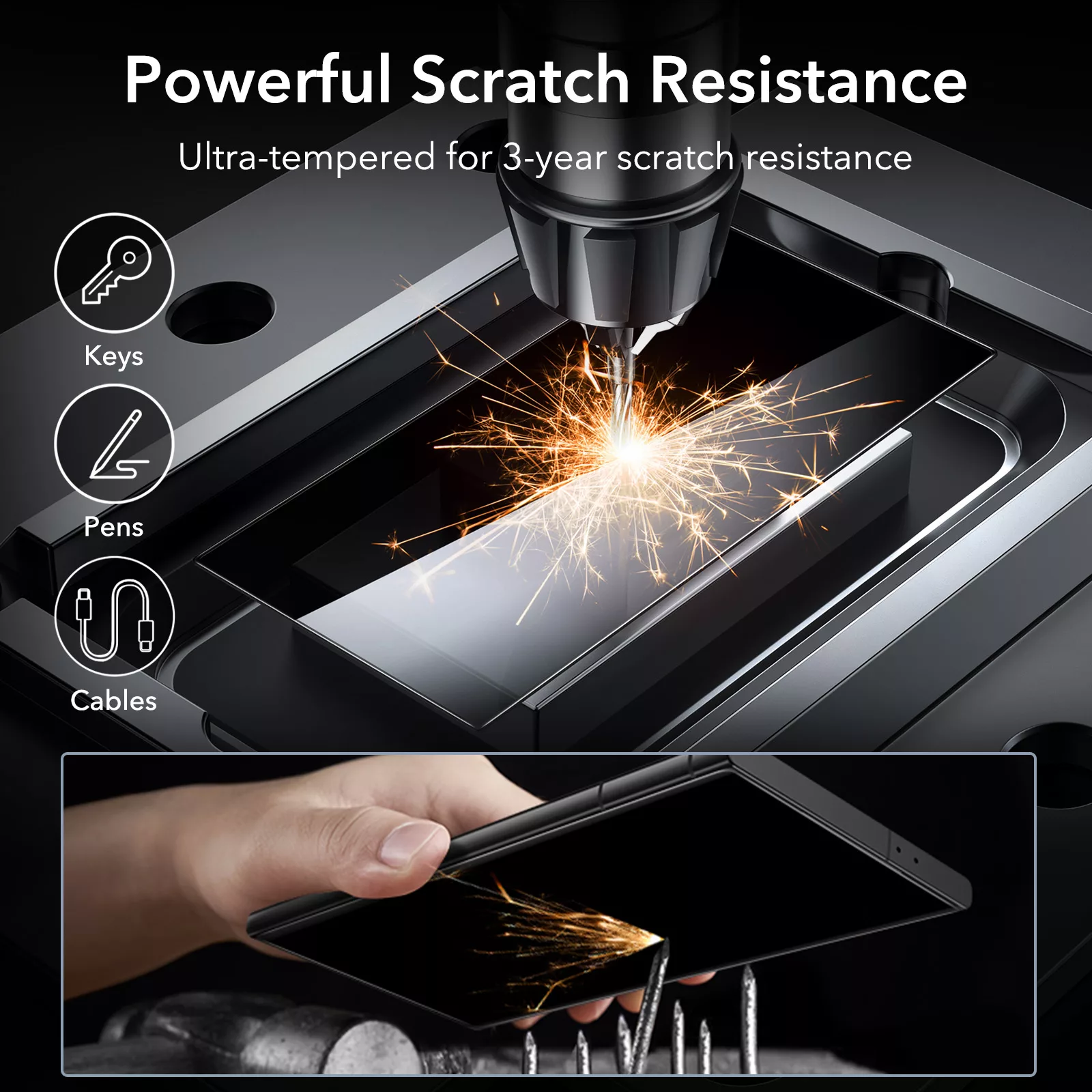 ESR รุ่น Tempered Glass Privacy Screen Protector - ฟิล์มกระจก Galaxy S24 Ultra (1 Pack) 19 ESR รุ่น Tempered Glass Privacy Screen Protector - ฟิล์มกระจก Galaxy S24 Ultra (1 Pack)
