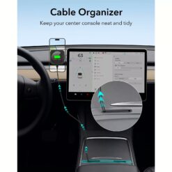 ESR รุ่น HaloLock (Qi2) Touchscreen Wireless Car Charger - แท่นชาร์จไร้สายในรถ - สี Black