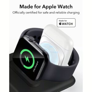 ESR รุ่น HaloLock (Qi2) 3-in-1 Travel Wireless Charging Set - แท่นชาร์จไร้สายแบบพกพา - สี Black