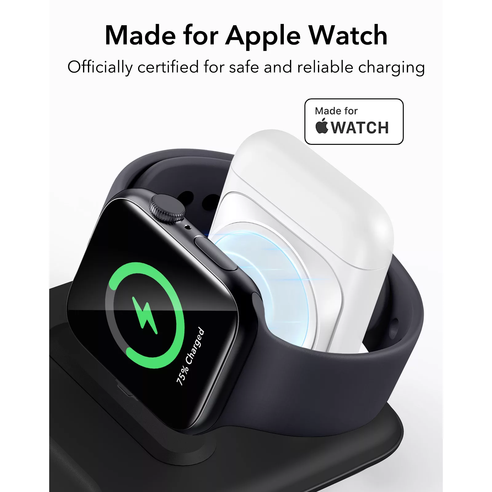 ESR รุ่น HaloLock (Qi2) 3-in-1 Travel Wireless Charging Set - แท่นชาร์จไร้สายแบบพกพา - สี Black
