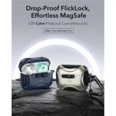 ESR รุ่น Cyber FlickLock Case (HaloLock) - เคส AirPods Pro 2/1 - สี Blue