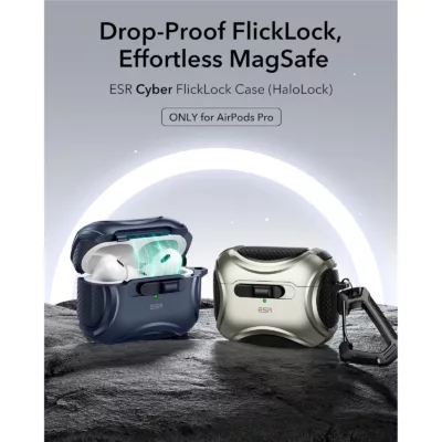 ESR รุ่น Cyber FlickLock Case (HaloLock) - เคส AirPods Pro 2/1 - สี Blue