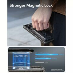 ESR รุ่น HaloLock Geo Wallet Stand - ที่ใส่บัตรติดหลังมือถือแบบตั้งได้ - สี Black Carbon Fiber