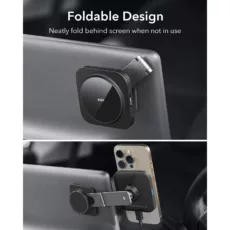 ESR รุ่น HaloLock (Qi2) Touchscreen Wireless Car Charger - แท่นชาร์จไร้สายในรถ - สี Black