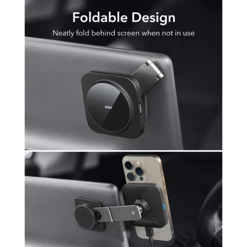 ESR รุ่น HaloLock (Qi2) Touchscreen Wireless Car Charger - แท่นชาร์จไร้สายในรถ - สี Black