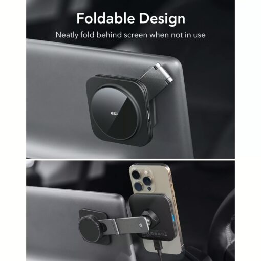 ESR รุ่น HaloLock (Qi2) Touchscreen Wireless Car Charger - แท่นชาร์จไร้สายในรถ - สี Black - Image 6