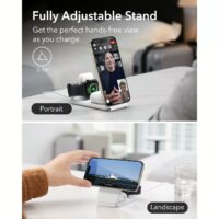 ESR รุ่น HaloLock (Qi2) 3-in-1 Travel Wireless Charging Set - แท่นชาร์จไร้สายแบบพกพา - สี White