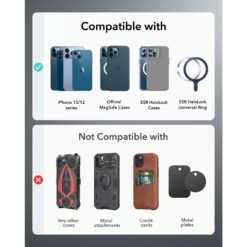 ESR รุ่น HaloLock Magnetic Car Phone Mount - แท่นยึดโทรศัพท์ในรถ - สี Black Carbon Fiber