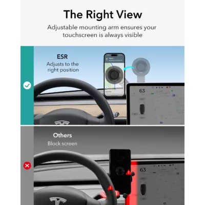ESR รุ่น HaloLock Touchscreen Car Phone Mount - แท่นยึดโทรศัพท์ในรถ - สี Black