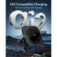 ESR รุ่น HaloLock (Qi2) Magnetic Wireless Car Charger with Car Mount - แท่นชาร์จไร้สายในรถ - สี Black