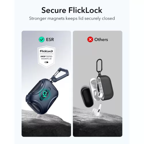 ESR รุ่น Cyber FlickLock Case (HaloLock) - เคส AirPods Pro 2/1 - สี Blue