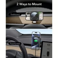 ESR รุ่น HaloLock (Qi2) Touchscreen Wireless Car Charger - แท่นชาร์จไร้สายในรถ - สี Black