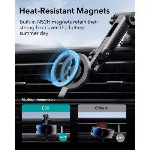 ESR รุ่น HaloLock Dashboard Car Phone Mount - แท่นยึดโทรศัพท์ในรถ - สี Black