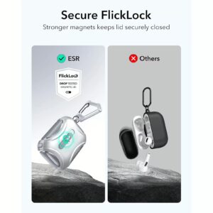 ESR รุ่น Cyber FlickLock Case (HaloLock) - เคส AirPods Pro 2/1 - สี White 17 ESR รุ่น Cyber FlickLock Case (HaloLock) - เคส AirPods Pro 2/1 - สี White