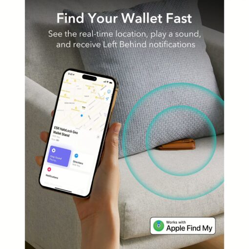 ESR รุ่น HaloLock Geo Wallet Stand - ที่ใส่บัตรติดหลังมือถือแบบตั้งได้ - สี Caramel Brown - Image 5