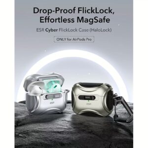 ESR รุ่น Cyber FlickLock Case (HaloLock) - เคส AirPods Pro 2/1 - สี White 10 ESR รุ่น Cyber FlickLock Case (HaloLock) - เคส AirPods Pro 2/1 - สี White