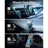 ESR รุ่น HaloLock (Qi2) Magnetic Wireless Car Charger with Car Mount - แท่นชาร์จไร้สายในรถ - สี Black