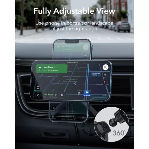 ESR รุ่น HaloLock Magnetic Car Phone Mount - แท่นยึดโทรศัพท์ในรถ - สี Black Carbon Fiber