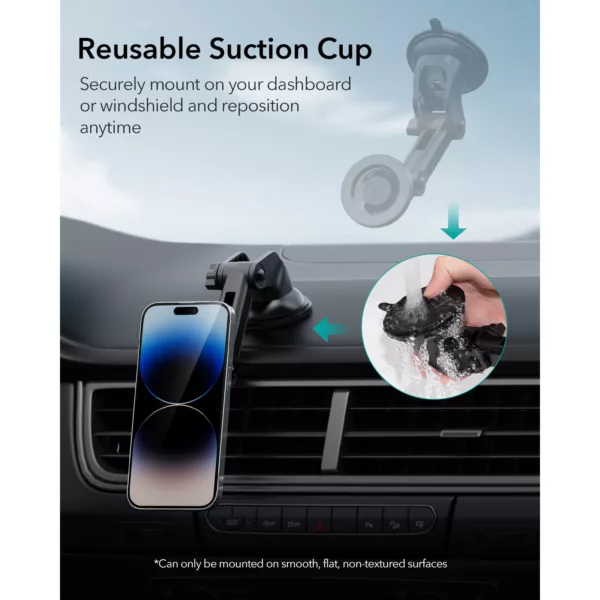 ESR รุ่น HaloLock Dashboard Car Phone Mount - แท่นยึดโทรศัพท์ในรถ - สี Black