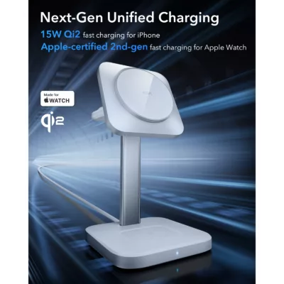 ESR รุ่น HaloLock (Qi2) 3-in-1 Wireless Charging Set - แท่นชาร์จไร้สาย - สี White