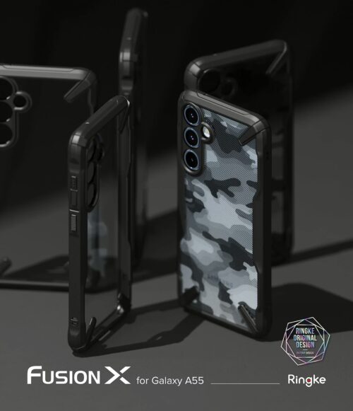 Ringke รุ่น Fusion X - เคส Galaxy A55 5G - สี Camo Black - Image 2