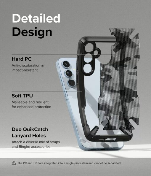 Ringke รุ่น Fusion X - เคส Galaxy A55 5G - สี Camo Black - Image 8