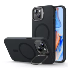 ESR รุ่น Cloud Soft Case with Stash Stand (HaloLock) - เคส iPhone 15 - สี Black